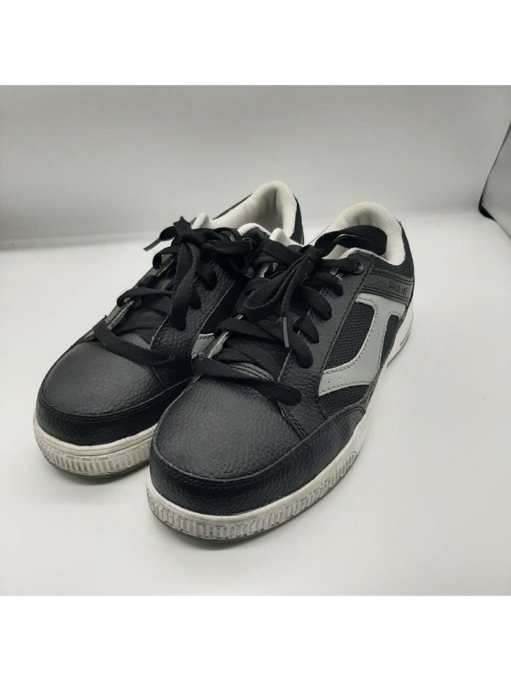 BRAHMA Steel Toe Mens Black Gray White Shoes Size 8.5 M ASTM F2413-11 Safety